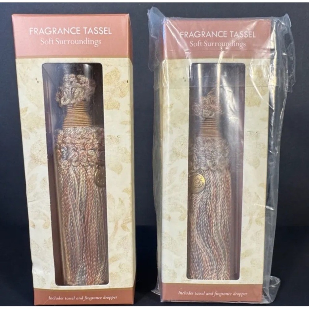 Vtg S/2 NOS Soft Surroundings Home Fragrance Tassel & Dropper Rare Discontinued